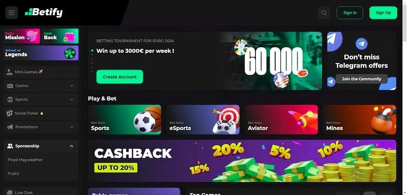 Live casino Betify: tavoli Evolution e Pragmatic Live