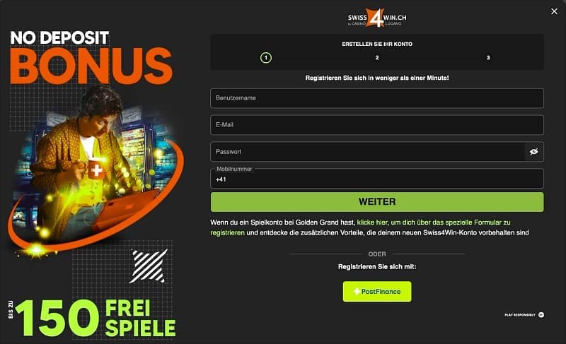 Swiss4Win registrazione e prime impressioni – Il pacchetto di benvenuto Swiss4Win sui tre depositi