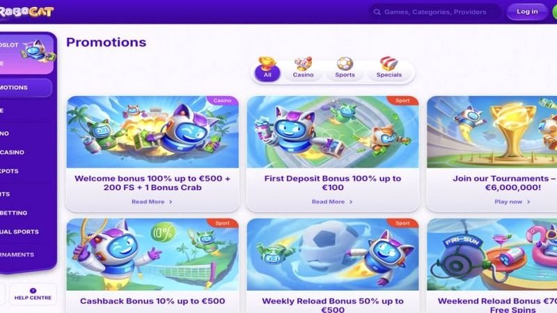 Robocat casino bonus